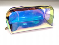 Holographic Plastic Cosmetic Zipper Bag Shell Bag